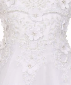 Girls 3D Applique Short Sleeve Dress By Cinderella Couture 2012 Flower Girl Dresses