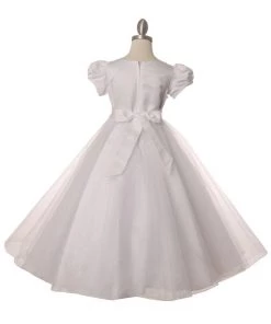Girls 3D Applique Short Sleeve Dress By Cinderella Couture 2012 Flower Girl Dresses