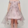 Flower Girl Dresses Girls 3D Floral High Low Dress By Cinderella Couture 9119 2 Flower Girl Dresses Girls 3D Floral High Low Dress By Cinderella Couture 9119