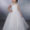Mary's Bridal Angels Collection Girls 3D Floral Long Sleeveless Dress By Mary's Bridal MB9044