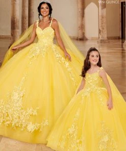 Mary's Bridal Mini Quince Collection Flower Girl Dresses Girls 3D Floral Tulle Gown By Mary's Bridal MQ4031