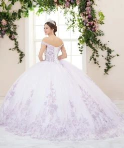 Tiffany Princess By House Of Wu Girls Applique Long Off Shoulder Dress By Tiffany Princess 13610 Kids