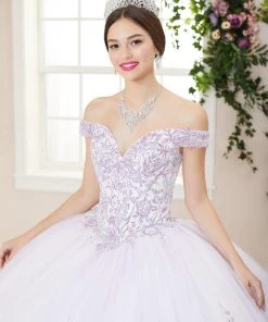 Tiffany Princess By House Of Wu Girls Applique Long Off Shoulder Dress By Tiffany Princess 13610 Kids