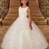 Mary's Bridal Angels Collection Girls Applique Sleeveless Gown By Mary's Bridal MB9091 Flower Girl Dresses