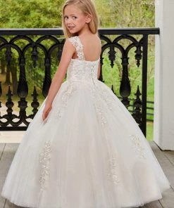 Mary's Bridal Angels Collection Flower Girl Dresses Girls Applique Sleeveless Gown By Mary's Bridal MB9100
