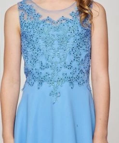 Girls Applique Tea Length Dress By Cinderella Couture 5089 Kids