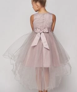 Girls Beaded High Low Tulle Dress By Cinderella Couture 9086 Flower Girl Dresses