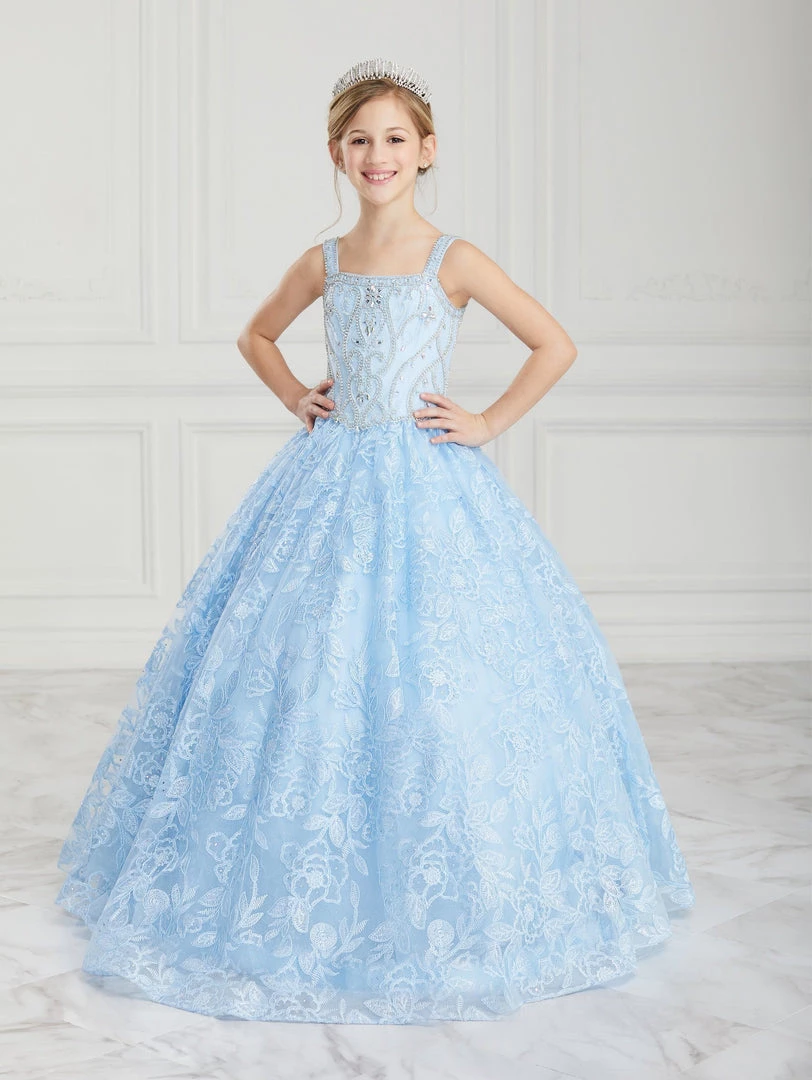 Tiffany Princess By House Of Wu Girls Beaded Long Floral Lace Dress By Tiffany Princess 13616 5 Tiffany Princess By House Of Wu Girls Beaded Long Floral Lace Dress By Tiffany Princess 13616