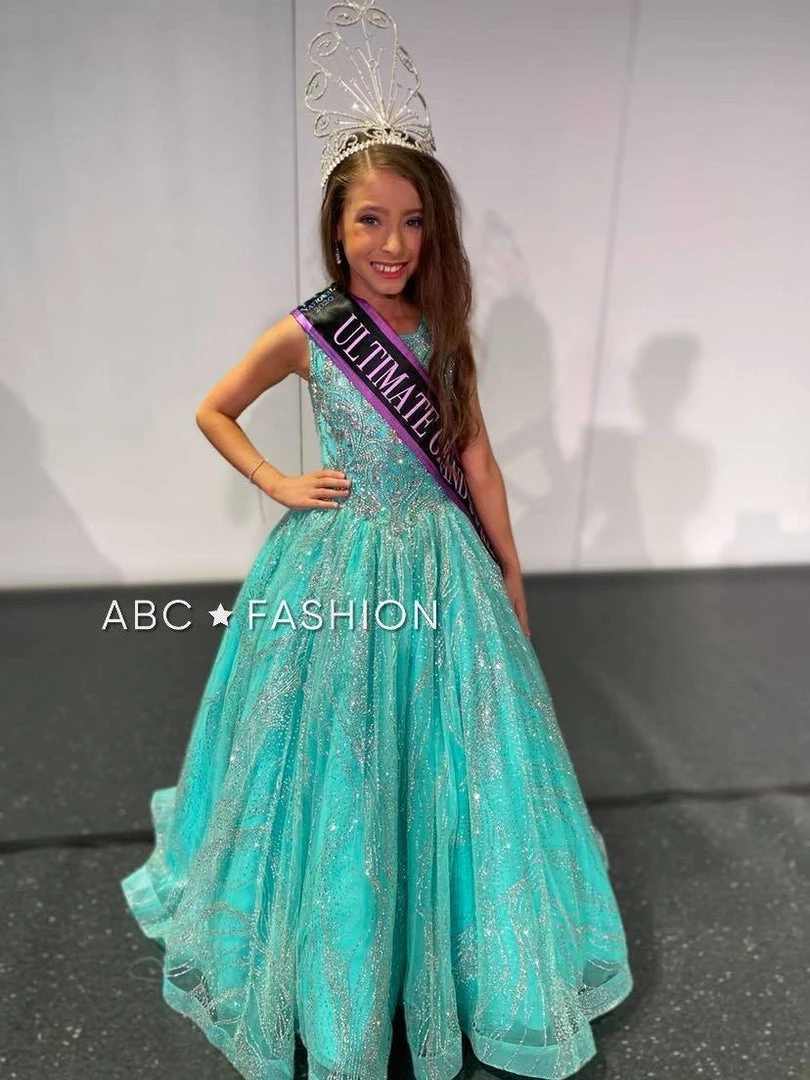 Tiffany Princess By House Of Wu Girls Beaded Long Glitter Dress By Tiffany Princess 13575 7 Tiffany Princess By House Of Wu Girls Beaded Long Glitter Dress By Tiffany Princess 13575