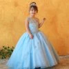 Calla Collection Flower Girl Dresses Girls Beaded Long Illusion Dress By Calla KY220
