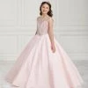 Tiffany Princess By House Of Wu Girls Beaded Long Satin Dress By Tiffany Princess 13612 Flower Girl Dresses