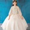 Calla Collection Girls Beaded Long Sleeve Ball Gown By Calla KY225
