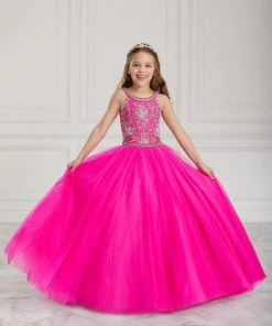 Tiffany Princess By House Of Wu Girls Beaded Long Tulle Dress By Tiffany Princess 13613 Flower Girl Dresses