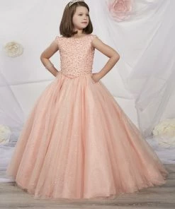 Tiffany Princess By House Of Wu Girls Beaded Off Shoulder Dress By Tiffany Princess 13547 Flower Girl Dresses