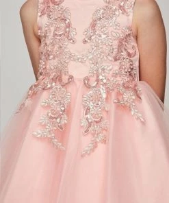 Girls Beaded Short Glitter Dress By Cinderella Couture 9112