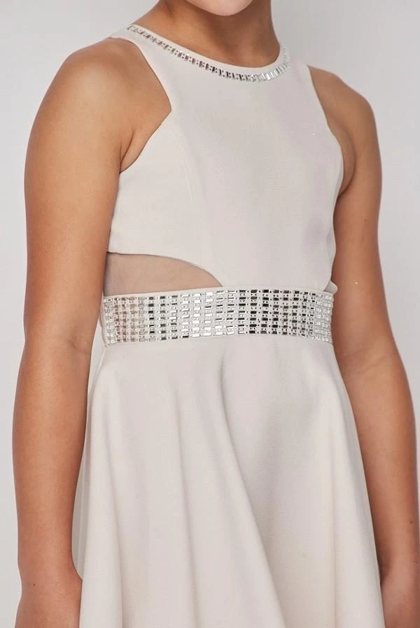 Kids Girls Beaded Short Satin Dress By Cinderella Couture 5071 4 Kids Girls Beaded Short Satin Dress By Cinderella Couture 5071