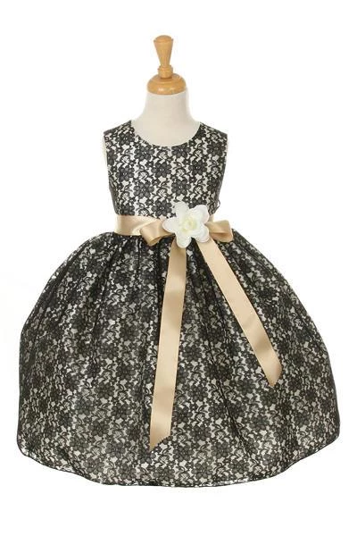 Cinderella Couture Flower Girl Dresses Girls Black Raschel Lace Tea Length Dress With Flower Sash 11 Cinderella Couture Flower Girl Dresses Girls Black Raschel Lace Tea Length Dress With Flower Sash