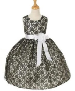 Cinderella Couture Flower Girl Dresses Girls Black Raschel Lace Tea Length Dress With Flower Sash 26 Cinderella Couture Flower Girl Dresses Girls Black Raschel Lace Tea Length Dress With Flower Sash