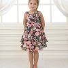 Calla Collection Girls Black/Pink Short Chiffon Floral Print Dress By Calla C621 Flower Girl Dresses 2 Calla Collection Girls Black/Pink Short Chiffon Floral Print Dress By Calla C621 Flower Girl Dresses