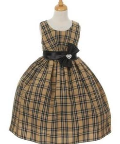 Girls Checkered Plaid Dress With Sash By Cinderella Couture 1168 Kids