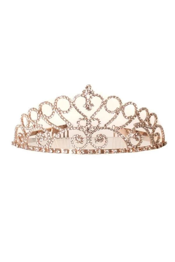 Cinderella Couture Kids Girls Clear Rhinestone Heart Tiara With Comb 3 Cinderella Couture Kids Girls Clear Rhinestone Heart Tiara With Comb