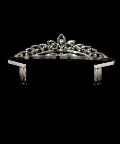 Cinderella Couture Girls Clear Rhinestone Silver Tiara With Comb
