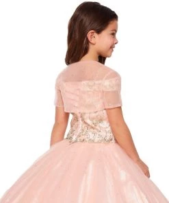 Kids Girls Cold Shoulder Ball Gown By Cinderella Couture 8017