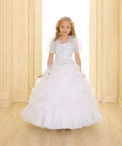 Calla Collection Kids Girls Long Sleeveless Pick-Up Dress By Calla MC201