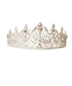 Cinderella Couture Girls Elegant Rhinestone Silver Tiara With Comb Kids