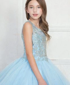 Calla Collection Flower Girl Dresses Girls Beaded Illusion Glitter Ball Gown By Calla KY205 35 Calla Collection Flower Girl Dresses Girls Beaded Illusion Glitter Ball Gown By Calla KY205