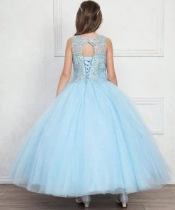 Calla Collection Flower Girl Dresses Girls Beaded Illusion Glitter Ball Gown By Calla KY205 34 Calla Collection Flower Girl Dresses Girls Beaded Illusion Glitter Ball Gown By Calla KY205