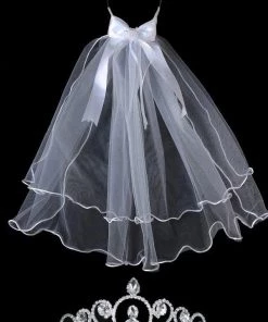 Calla Collection Girls First Communion Veil With Lovely Tiara