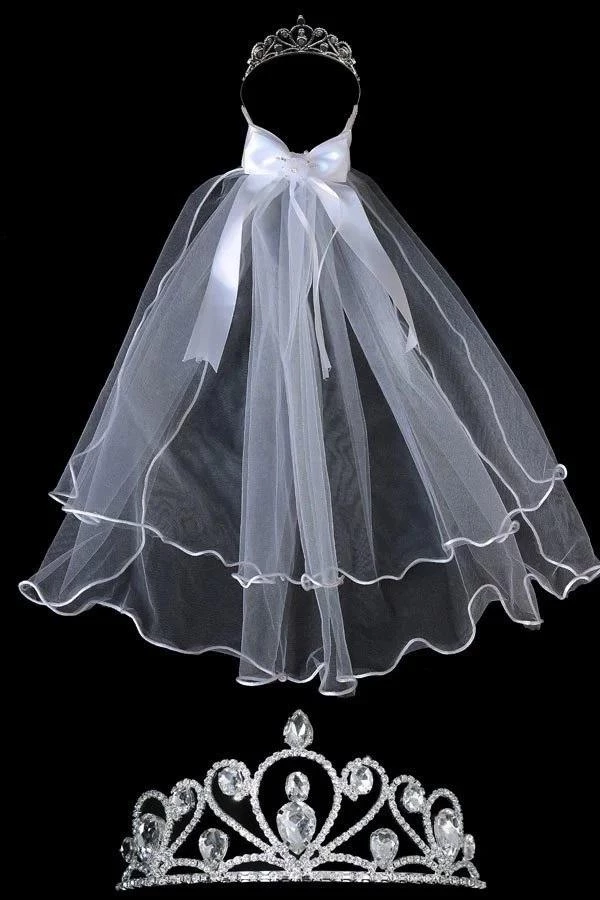 Calla Collection Girls First Communion Veil With Lovely Tiara 3 Calla Collection Girls First Communion Veil With Lovely Tiara