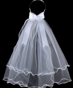 Calla Collection Girls First Communion Veil With Sparkly Tiara