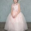 Calla Collection Flower Girl Dresses Girls Floor Length A-line Dress With Floral Appliques 1 Calla Collection Flower Girl Dresses Girls Floor Length A-line Dress With Floral Appliques