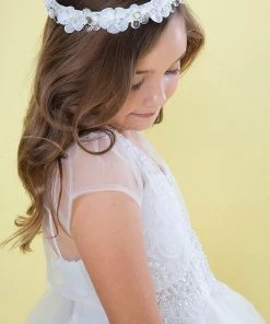 Calla Collection Girls Full Length Lace Bodice Dress With Bolero Jacket 11 Calla Collection Girls Full Length Lace Bodice Dress With Bolero Jacket