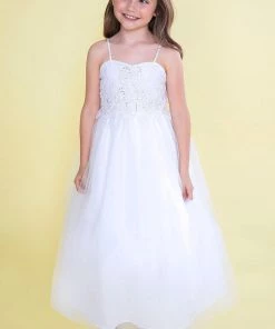 Calla Collection Girls Full Length Lace Bodice Dress With Bolero Jacket 12 Calla Collection Girls Full Length Lace Bodice Dress With Bolero Jacket