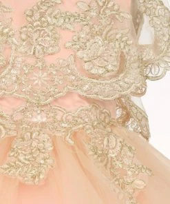 Flower Girl Dresses Girls High Low Cape Dress By Cinderella Couture 9121