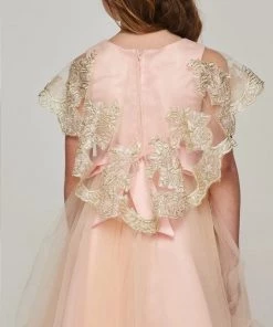 Flower Girl Dresses Girls High Low Cape Dress By Cinderella Couture 9121