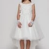 Girls High Low Dress With 3D Flowers By Cinderella Couture 5033 Kids