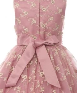 Girls High Low Dress With 3D Flowers By Cinderella Couture 9057 Flower Girl Dresses