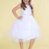 Calla Collection Flower Girl Dresses Girls High Low Dress With Embellished Waistline