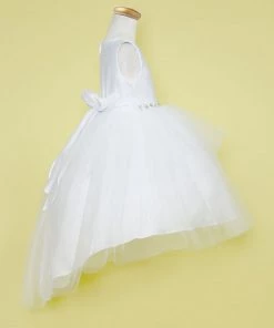 Calla Collection Flower Girl Dresses Girls High Low Dress With Embellished Waistline