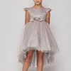Girls High Low Dress With Glitter Top By Cinderella Couture 5072 Flower Girl Dresses