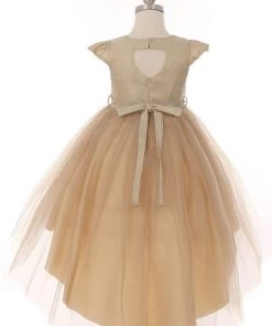 Girls High Low Dress With Glitter Top By Cinderella Couture 5072 Flower Girl Dresses