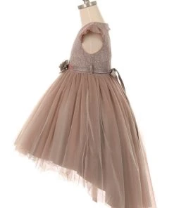 Girls High Low Dress With Glitter Top By Cinderella Couture 5072 Flower Girl Dresses