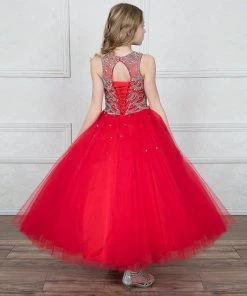 Calla Collection Girls Jeweled Illusion Sleeveless Ball Gown By Calla KY204 31 Calla Collection Girls Jeweled Illusion Sleeveless Ball Gown By Calla KY204