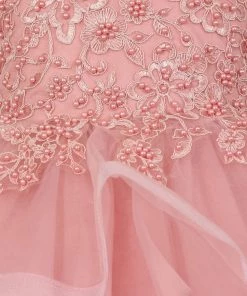 Girls Lace Applique High Low Dress By Cinderella Couture 9120