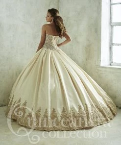 Tiffany Princess By House Of Wu Kids Girls Lace Applique Long Satin Dress By Mini Quince 26826MQ