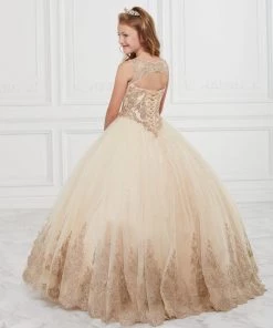 Tiffany Princess By House Of Wu Kids Girls Applique Long Sleeveless Dress By Tiffany Princess 13598